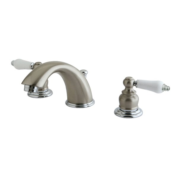 KB977B Widespread Bathroom Faucet, Brushed Nickel/Polished Chrome